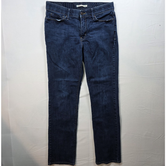 Levi's 525 Perfect Waist Straight Leg Women's Size 12 Blue Jeans Stretch Dark - Picture 1 of 10